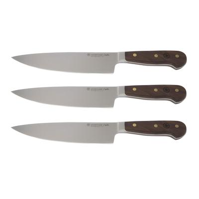 3x Wusthof Crafter 8" Chef's Knife, Black