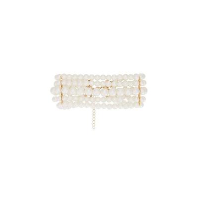5 Strand Pearl Choker - White - Bronx and Banco Necklaces