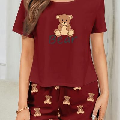 TEMU Little Bear Print Pajama Set Image