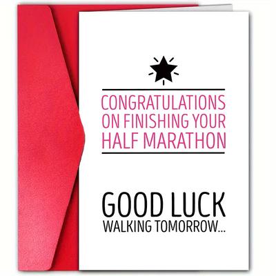 TEMU 1pc, Inspirational Half Envelope, 12cm*18cm, , & , For & , Encouragement Greeting Image