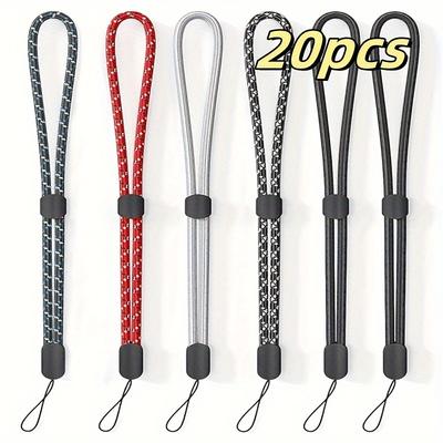 TEMU 20-piece Adjustable Nylon Lanyard Set - Versatile Wrist Straps For , Cameras, Keychains, Cell Phones, Flash Drives, Wallets, Id Badges - Accessories With Movable Image