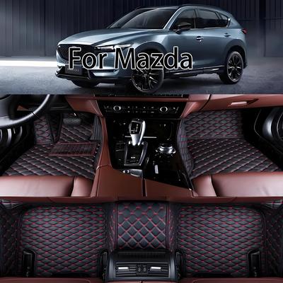 TEMU Left Drive Customized For Mazda2 Mazda3sedan Mazda5 Mazda6sedan (5seats) Mazdacx-30 Pu Leather 3 Layer Anti Slip Easy To Clean Luxury Fully Covered Car Mats Image