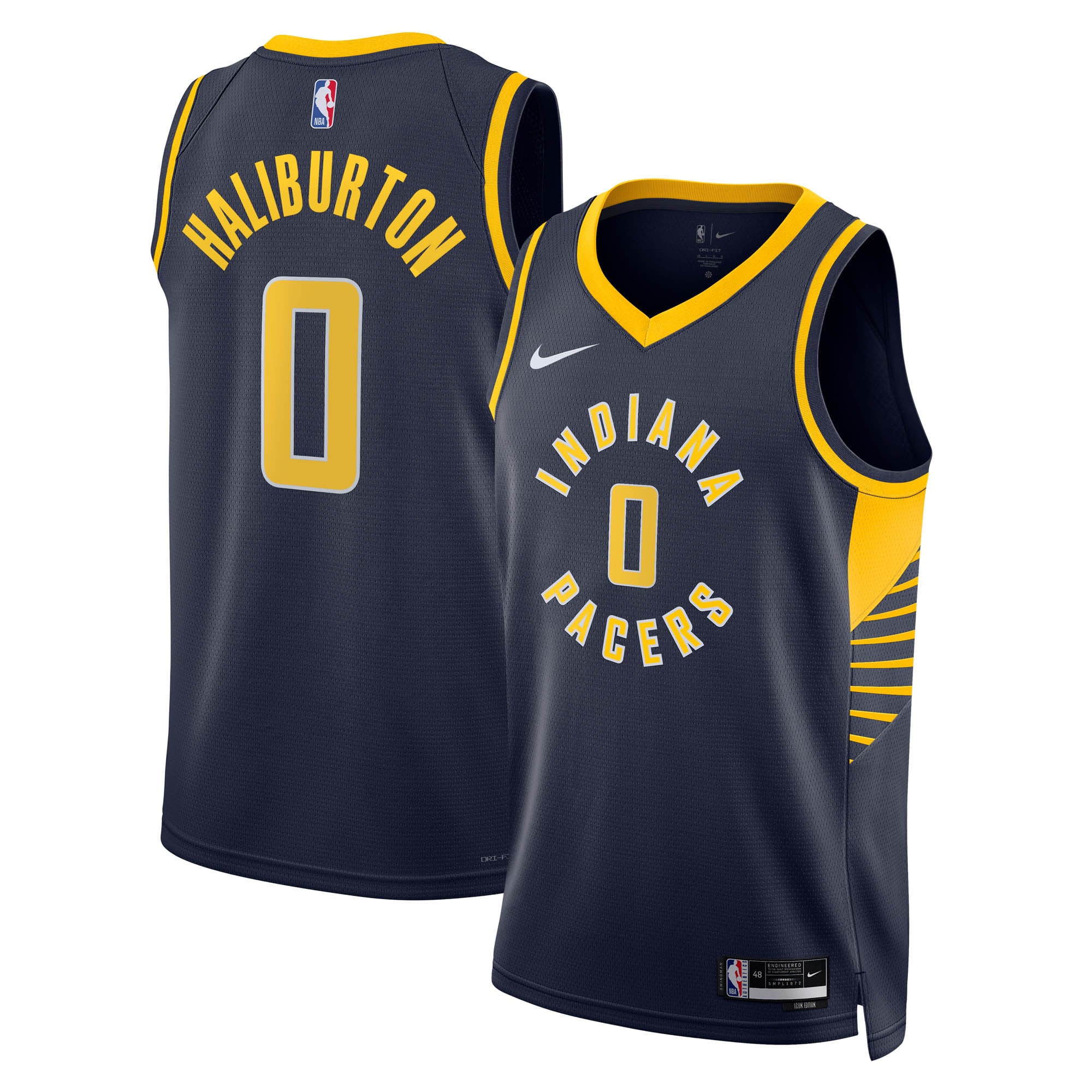 Maillot Swingman Nike Icon Edition Indiana Pacers - Marine - Tyrese Haliburton - Unisexe - Homme Taille: S