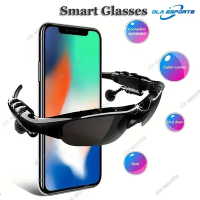 Bluetooth-Smart-Brille mit kabellosem Kopfhörer zum Fahren, Radfahren, Reiten, Outdoor-Sport, Musik hören, UV-Sonnenbrille, Audio, Herren Image
