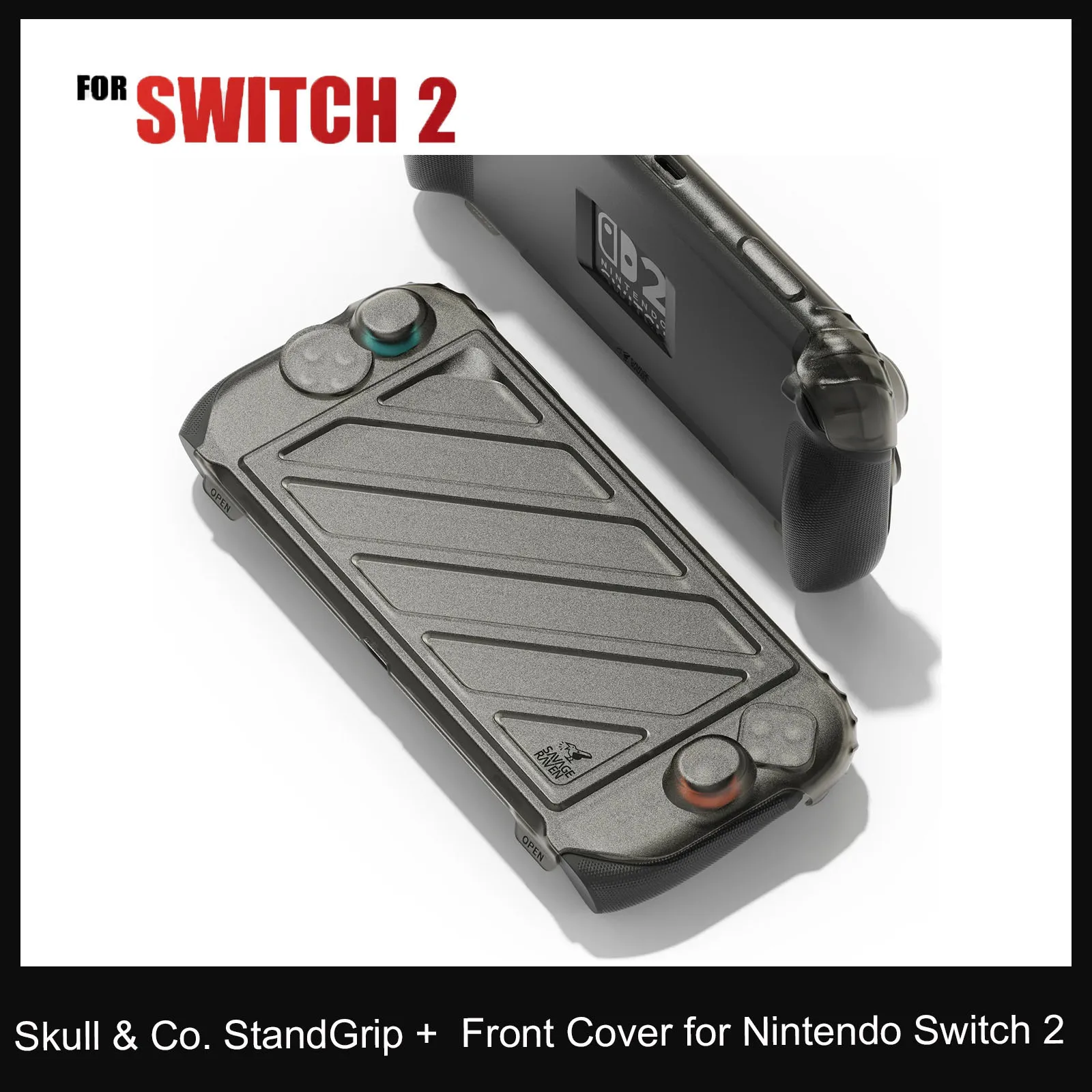 Savage Raven von Skull & Co. StandGrip + Frontabdeckung für Nintendo Switch 2, Schutzhülle, Standable Cover Soft Shell für NS2 Image