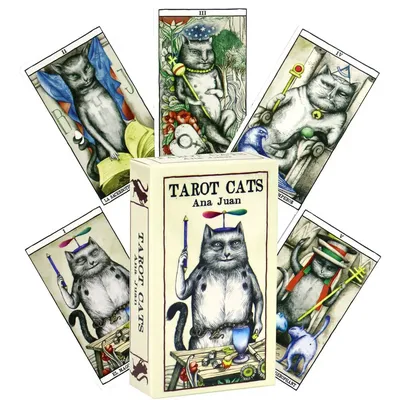 Heißer Verkauf Katzen Tarot Freizeit Unterhaltung Karte Familie Sammeln Divination Deck Tarot Bord Image