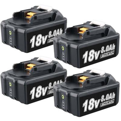 4 Stück für Makita 18 v 8.0 Ah lxt Ersatz-Li-Ionen-Akku BL1860B BL1850 BL1860 BL1850B BL1840B Image