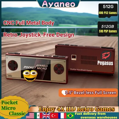 AYANEO Pocket Micro Classic Retro Handheld-Spielekonsolen-Videoplayer Android 13 Image