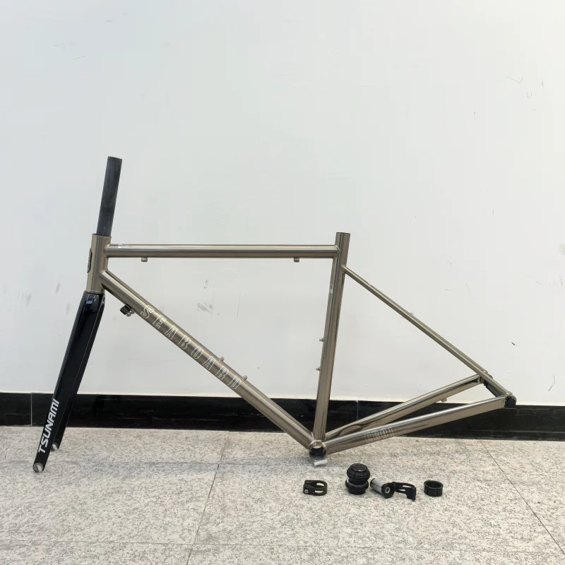 SEABOARD CR01 Rennradrahmen Fahrradrahmen 700c Gravelrahmen 4130 CR-MO Stahl Gravel Bike Frameset Fahrradrahmen Image