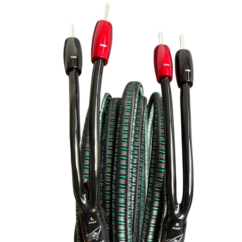 Paar Rocket 88 HiFi Audio Lautsprecherkabel PSC+ Kupfer Lautsprecherkabel V Spade / Bananenstecker Image