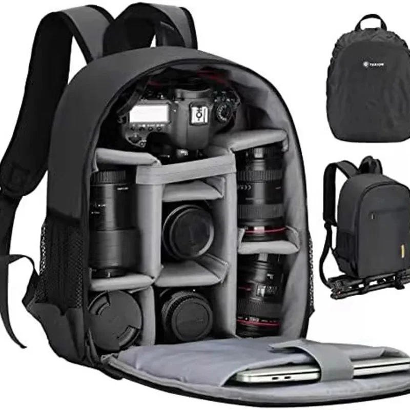 Wasserdichter DSLR-Rucksack, Video-Digital-DSLR-Kameratasche, multifunktionale Outdoor-Kameras, Fototasche für Nikon Canon DSLR-Objektiv Image