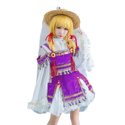 Touhou Projekt Moriya Suwako cosplay kostüm top + rock Image