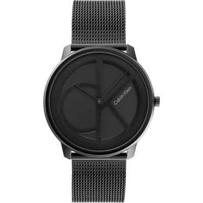 Quarzuhr CALVIN KLEIN "CK ICONIC 40 mm", schwarz, Armbanduhren, Damen, Armbanduhr, Damenuhr, Herrenuhr, Edelstahlarmband, analog Image