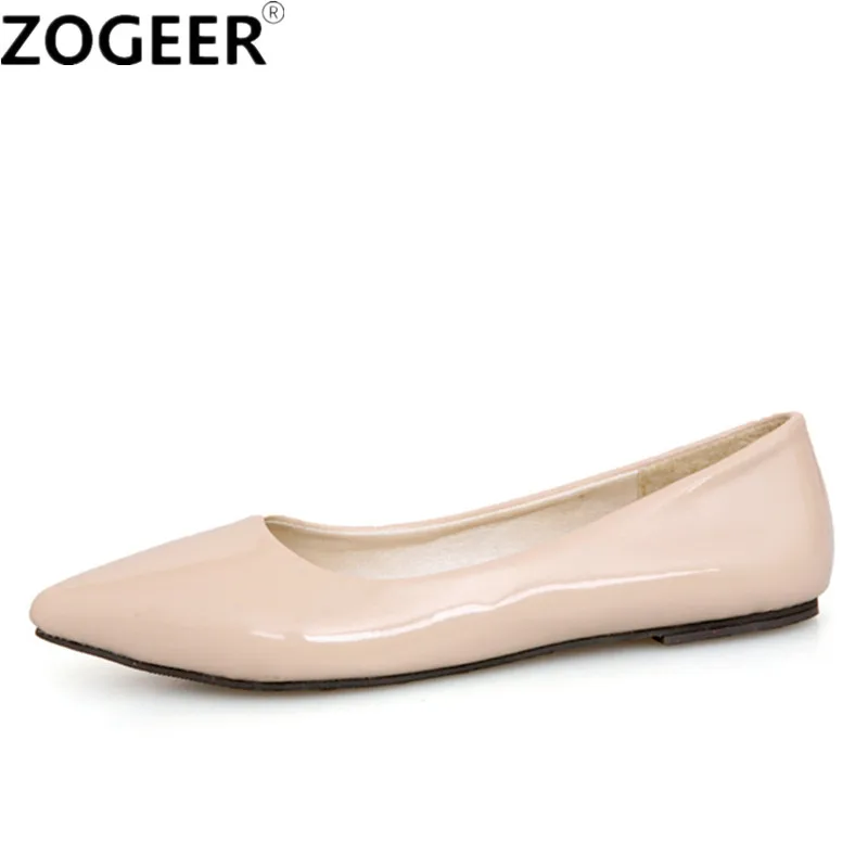 Bequeme Flache Frau Wohnungen Frühling Herbst Weibliche Ballett Schuhe Spitz Rot Nude Rot Blau Casual Arbeit Loafer Schuhe Frauen