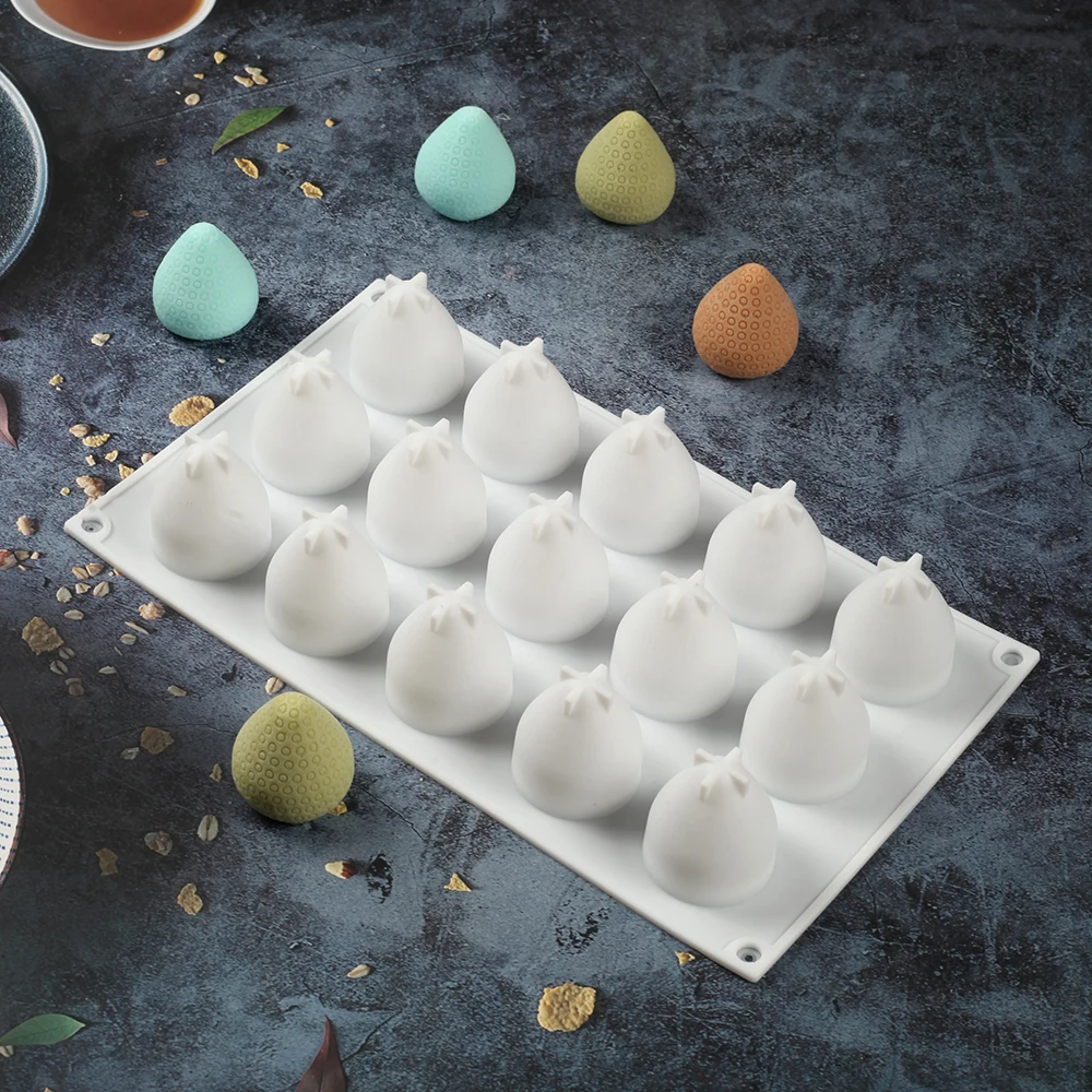 3d erdbeer förmige Fondant Mousse Kuchen form DIY Schokolade Silikon form Backwerk zeuge Käsekuchen Süßigkeiten Kuchen Dekorations werkzeuge Image