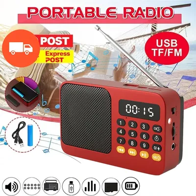 Portable Radio Pocket Music Player with LED Display Radio FM AM SW All Band Radio Receiver Support