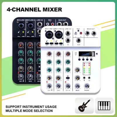 4 channel small mixer audio storage sound card Bluetooth computer home users singing computer live