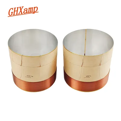 GHXAMP 61mm Bass Speaker Voice Coil 8Ohm Woofer Round Copper Wire Coil White Aluminum For Audio