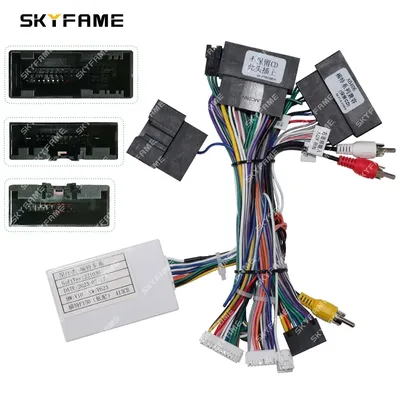 SKYFAME Car 16pin Wiring Harness Adapter Canbus Box Decoder Android Radio Power Cable For Ford F150