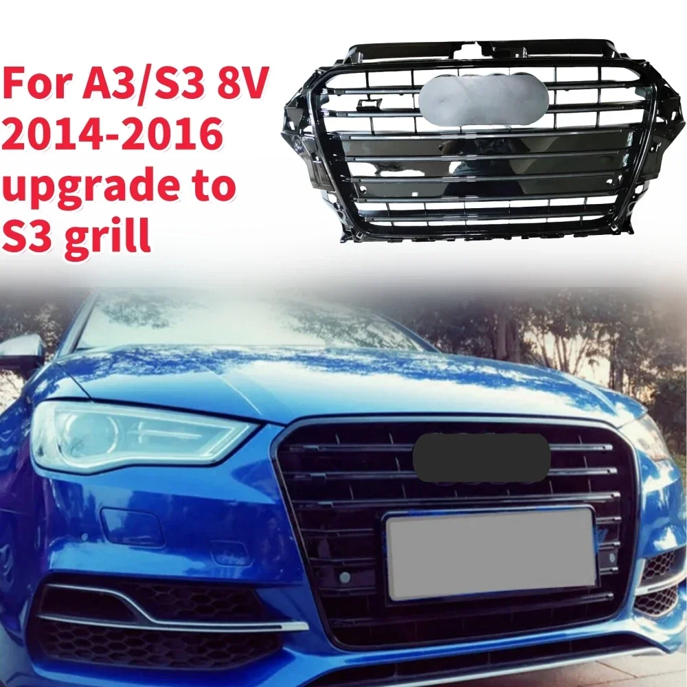 Griglie da corsa griglia del cofano anteriore griglia del paraurti anteriore dell'auto griglia centrale per griglia S3 per A3/S3 8V 2014-2016