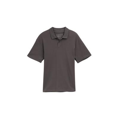 TOM TAILOR DENIM Herren Relaxed Fit Poloshirt mit Waffelstruktur, grau, Uni, Gr. XL Image