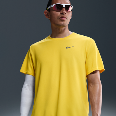Nike Miler Men's Dri-FIT UV Short-Sleeve Running Top - Yellow - Polyester