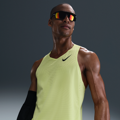 Nike AeroSwift Men's Dri-FIT ADV Running Vest - Yellow - Polyester