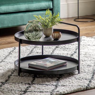 Etah Two Tier Metal Round Coffee Table