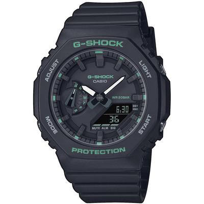 Chronograph CASIO G-SHOCK, schwarz (schwarz, mint), Armbanduhren, Damen, Quarzuhr, Armbanduhr, Damen, Herren, digital, bis 20 bar wasserdicht