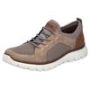 Slip-On Sneaker RIEKER, Herren, Gr. 46, beige (beige, braun), Lederimitat, Textil, sportlich, Schuhe, Schlupfschuh, Slipper, Freizeitschuh, Gummizug und helle Laufsohle