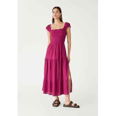 Stradivarius Flowing midi dress Burgundy M