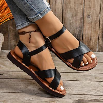 TEMU Comfortable Cover, Eva Sole, Handwash/, Sandals|vintage Roman Design| Sandals, Strappy Sandals Image