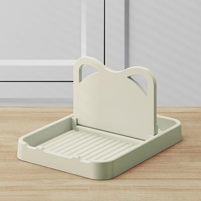 TEMU 1pc, Kitchen Spatula Rack For Soup Ladle/chopsticks/pot Lid, Multifunctional Storage Rack With Hanging Hole, Kitchen Tool Image