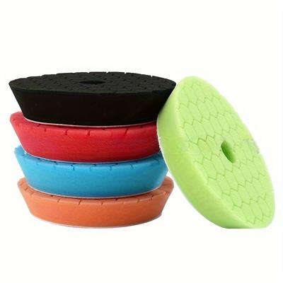 TEMU 5-pack 6-inch Cylindrical Beveled Edge Sponge Wheel, Polyvinyl Chloride Car Polishing Discs, Compatible With Angle Grinder For Waxing And Sanding, Auto Detailing Reduction Grinding Tools Image