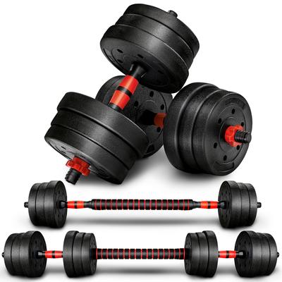 TEMU 2 In 1 Dumbbell Set 20 Kg | Adjustable Dumbbell Set | Short Barbell & Long Barbell | & Connecting Tube Image