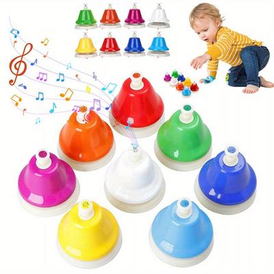 TEMU 8-note Colorful Hand Bell Handbells Set Musical Instrument Musical Image