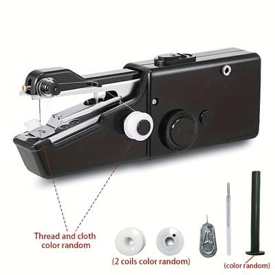 TEMU Portable Mini Sewing Machine, Handheld Sewing Tool For Quick Stitching On Fabrics And Garments. Image