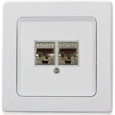 Chilitec - delphi RJ45-Doppeldose, CAT.6, weiß Image