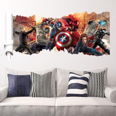 Ccykxa - Für Marvel Avengers Vinyl Smashed Wandkunst Aufkleber Aufkleber Schlafzimmer Jungen Image
