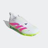 Fußballschuh ADIDAS PERFORMANCE "PREDATOR LEAGUE LACELESS KIDS FG", Gr. 35, cloud weiß, lucid pink, lucid lemon, Synthetik, sportlich, Schuhe