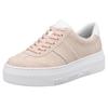 Plateausneaker RIEKER, Damen, Gr. 39, rosa (rosé, weiß), Lederimitat, sportlich, Schuhe, Schnürschuh, Halbschuh, Freizeitschuh mit gepolstertem Schaftrand