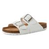 Pantolette TAMARIS, Damen, Gr. 37, weiß, Lederimitat, casual, Schuhe, Sommerschuh, Schlappen mit gepolstertem Fußbett