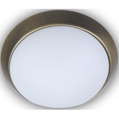 NIERMANN Deckenleuchte "Opal matt, Dekorring Altmessing, LED", gold (altmessing), Ø 45cm, Lampen Image