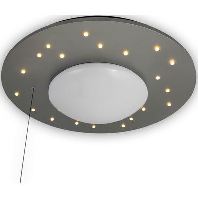 NIERMANN Deckenleuchte "Starlight", silber (silberfarben), Ø 54cm H: 11cm, Lampen, E27 Fassung für einfachen Leuchtmittelwechsel, Kinderlampe Image