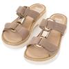 Pantolette ARA "CAPRI", Damen, Gr. 35, beige (sand), Veloursleder, unifarben, casual, Schuhe, Sandale, Sommerschuh in Weite G (= weit), Topseller