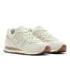 Sneaker NEW BALANCE "WL574", Gr. 38, weiß (sea salt), Leder, Textil, sportlich, Schuhe