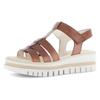 Keilsandalette GABOR, Damen, Gr. 40, braun (camelfarben), Kalbsleder, unifarben, modisch, Schuhe, Plateau, Sommmerschuh, Riemchensandale mit Best Fitting-Ausstattung