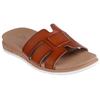 Pantolette SKECHERS "DESERT KISS LOW-PEAK LOOK", Damen, Gr. 36, braun, Lederimitat, modisch, Schuhe, Flats, Sandale mit Fußbett