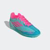 Fußballschuh ADIDAS PERFORMANCE "F50 LEAGUE MESSI KIDS FG/MG", Gr. 34, flash aqua, lucid pink, lucid cyan, Synthetik, Textil, sportlich, Schuhe