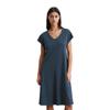 Jerseykleid MARC O'POLO "mit TENCEL™ Modal", Damen, Gr. S, Normalgrößen, muted blau, Obermaterial: 48% Modal, 48% Baumwolle, 4% Elasthan; Futter: 100% Nicht verfügbar, unifarben, figurbetont knielang, V-Ausschnitt, Kurzarm, Kleider